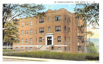 St Francis Hospital Port Jervis, New York Postcard