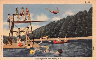 Greetings Port Jervis, New York Postcard