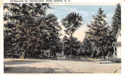 Entrance to Tri States Port Jervis, New York Postcard