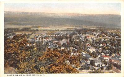 Birds Eye View Port Jervis, New York Postcard