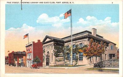 Pike Street Port Jervis, New York Postcard