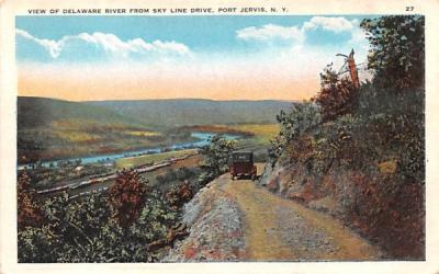 Delaware River Port Jervis, New York Postcard