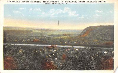 Delaware River Port Jervis, New York Postcard