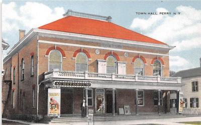 Town Hall Perry, New York Postcard