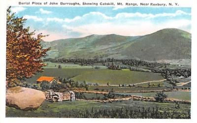 Burial Place of John Burroughs Roxbury, New York Postcard