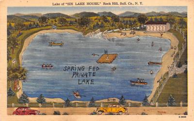 Lake of Six Lake House, Landis Publishing Rock Hill, New York Postcard