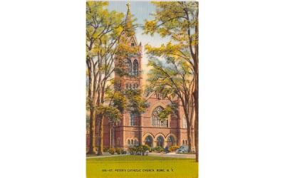 St Peter's Catholic Church Rome, New York Postcard