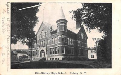 Sidney High School New York Postcard