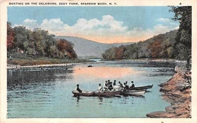 Boating on the Delaware Sparrowbush, New York Postcard