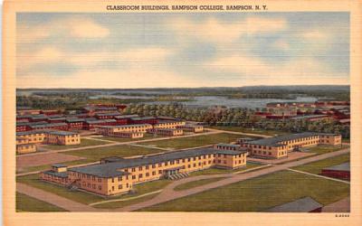 Classroom Buildings Sampson, New York Postcard