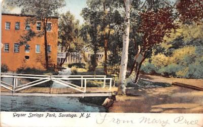 Geyser Springs Park Saratoga, New York Postcard