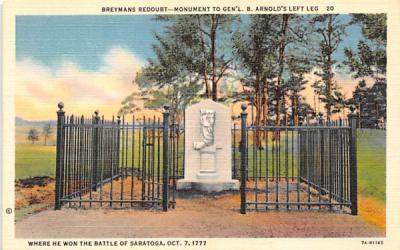 Breymns Redoubt Saratoga, New York Postcard