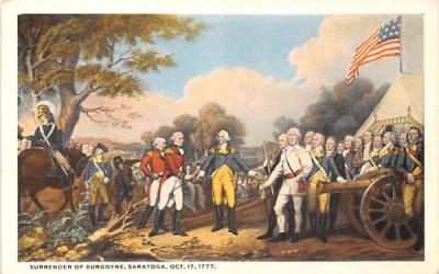 Surrender fo Burgoyne Saratoga, New York Postcard