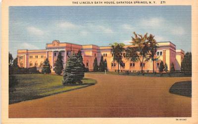 Lincoln Bath House Saratoga Springs, New York Postcard