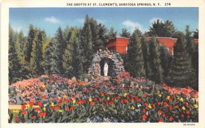 Grotto at St Clement's Saratoga Springs, New York Postcard