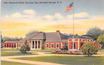 Roosevelt Baths Saratoga Springs, New York Postcard