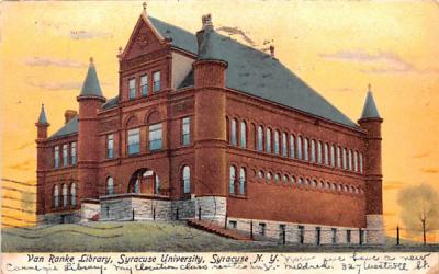 Van Ranke Library Syracuse, New York Postcard