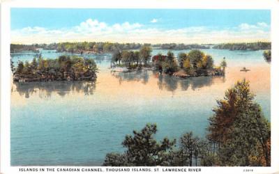 Canadian Channel Thousand Islands, New York Postcard