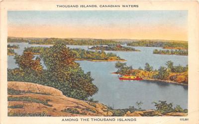 Canadian Waters Thousand Islands, New York Postcard