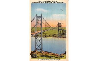 Thousand Island International Bridge Thousand Islands, New York Postcard