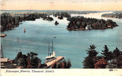 Picturesque America Thousand Islands, New York Postcard