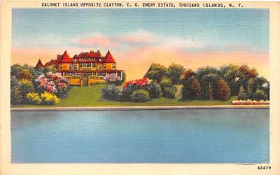 Calumet Island Thousand Islands, New York Postcard