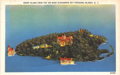 Heart Island Thousand Islands, New York Postcard