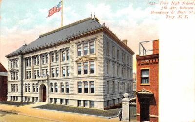 Troy High School New York Postcard