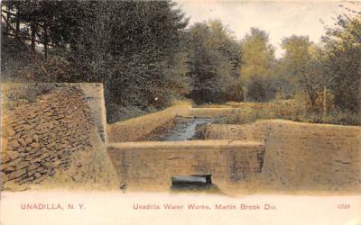 Unadilla Water Works New York Postcard