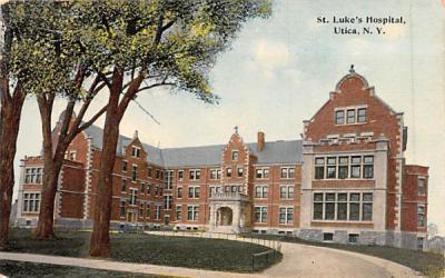 St Luke's Hospital Utica, New York Postcard