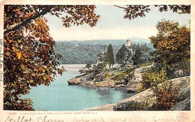 Flirtation Walk & Light House West Point, New York Postcard