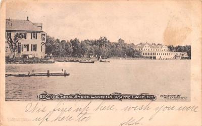 Drug Store Landing White Lake, New York Postcard