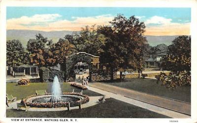 View at Entrance Watkins Glen, New York Postcard