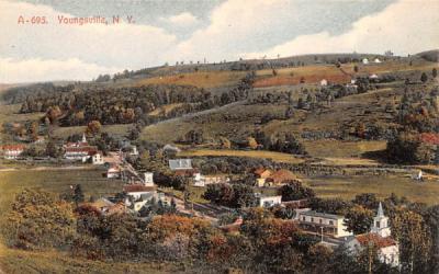 Bird's Eye View Youngsville, New York Postcard