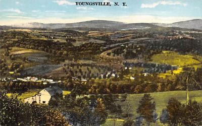 Bird's Eye View Youngsville, New York Postcard