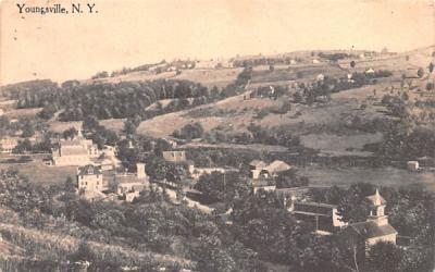 Bird's Eye View Youngsville, New York Postcard