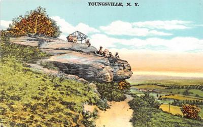 Bird's Eye View Youngsville, New York Postcard