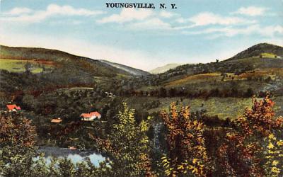 Bird's Eye View Youngsville, New York Postcard