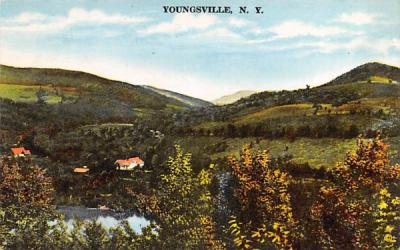 Bird's Eye View Youngsville, New York Postcard