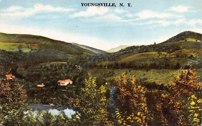 Bird's Eye View Youngsville, New York Postcard