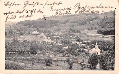 Bird's Eye View Youngsville, New York Postcard