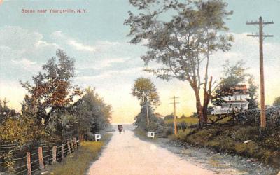 Dirt Road Youngsville, New York Postcard