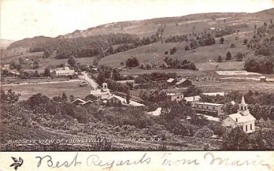 Bird's Eye View Youngsville, New York Postcard