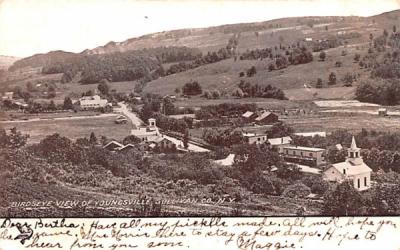 Bird's Eye View Youngsville, New York Postcard