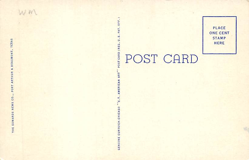 Post Office And Court House Beaumont Texas TX Postcard